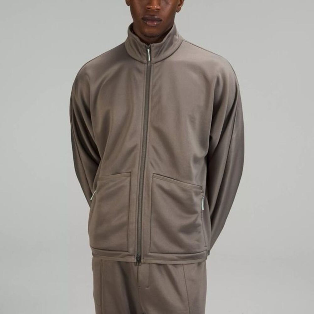 Lululemon Lab Fleece Track Jacket Rover Brown Full Zip Size Large